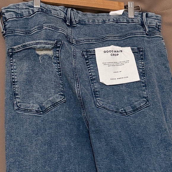 Good American Blue Distressed Ankle Jeans Womens size 20 - Picture 4 of 5